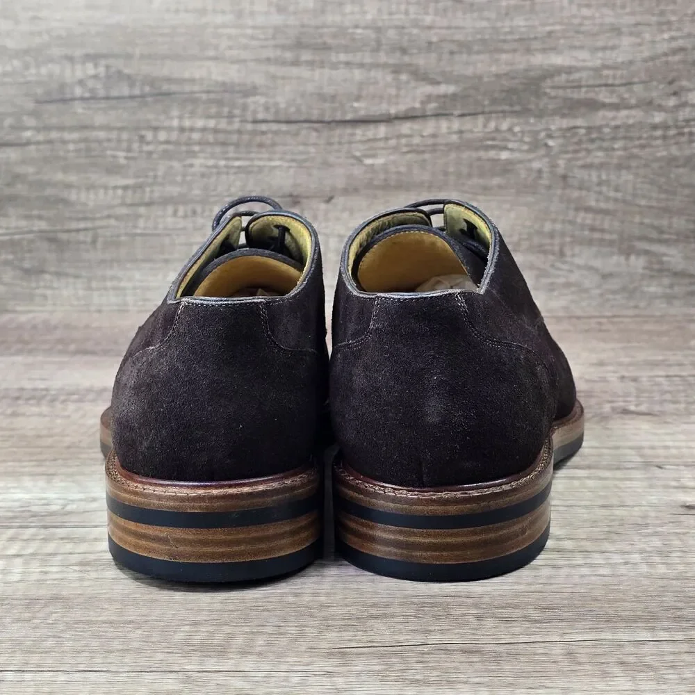 Beckett Simonon Anders Split Toe Derbies Men's Size 9 Brown Suede Shoes NEW